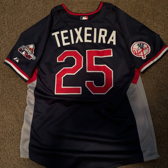 New York Yankees Retro All Star Jersey Game Jersey 2009 Size 50 Mark Teixeira - Picture 4 of 4